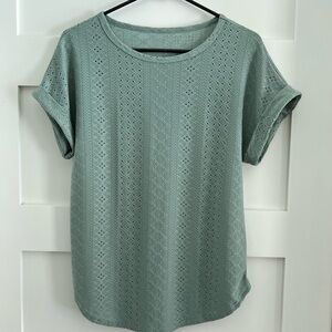 Green Eyelet T-Shirt